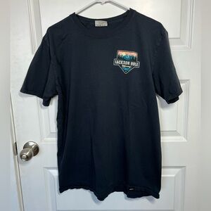 Jackson Hole Wyoming Graphic Tee | Black | Size Medium Techstyles